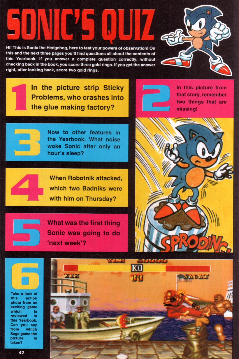 Sonic the Hedgehog Yearbook 1992 Page 38